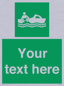 Custom sign safe condition Rescue boat